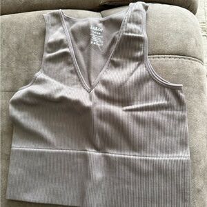 Jo&Co Ribbed Gray Tank Top